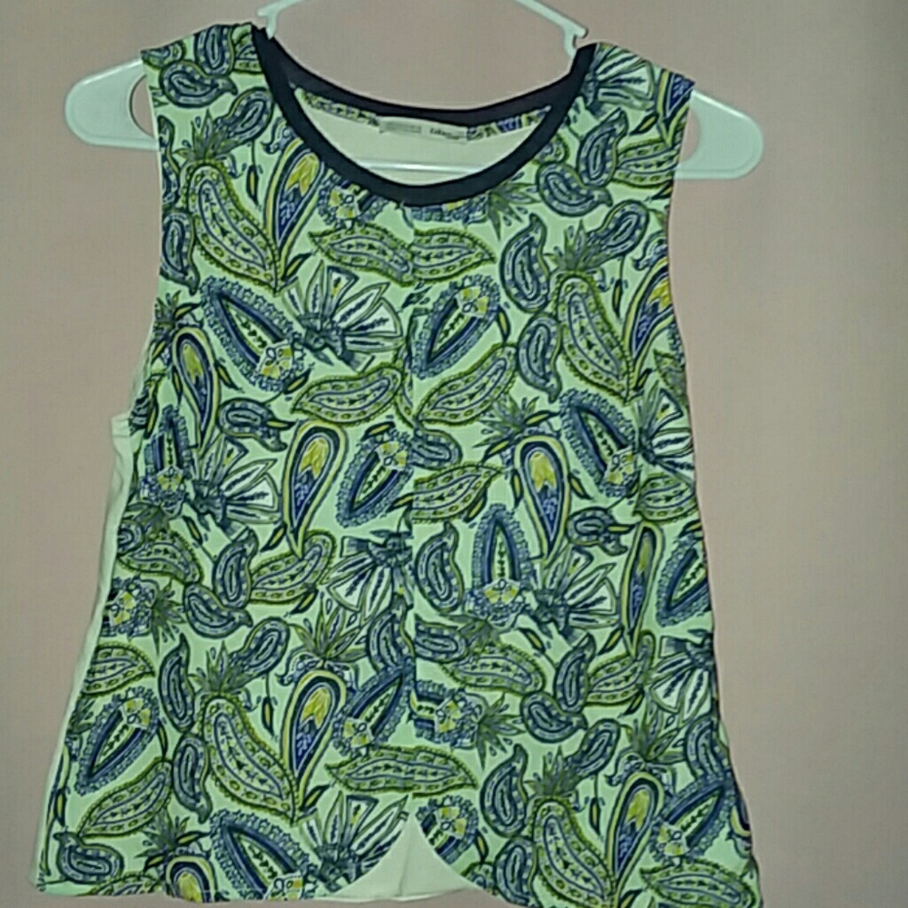 Zara paisley top-size small